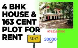 163 Cent Plot & 4200 SQF 5 BHK House For Renr Near urakam,Thrissur 